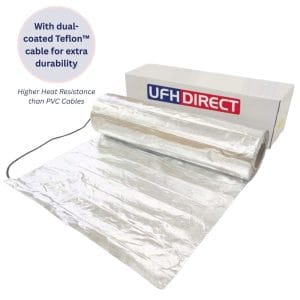 foil electric underfloor heating mat dual teflon coated cables